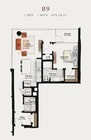 B9 | 1 Bed 1.5 Bath 878 square feet