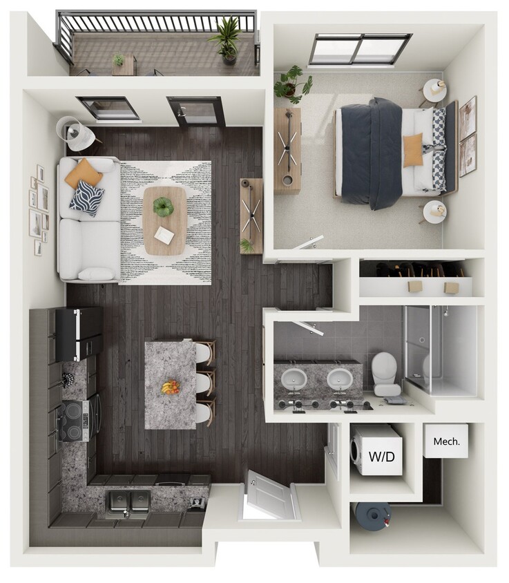 Floor Plan - Beech - Stacked Flat