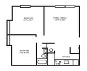 2BR/1BA