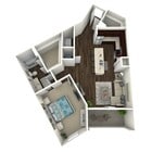 Monet - A9 floor plan Hardy Yards Apartment Homes