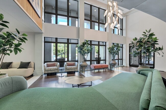 Beautiful Windows with Greenery in Lobby