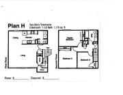 3-Bedroom 1.5-Bathroom Two-Story Townhome