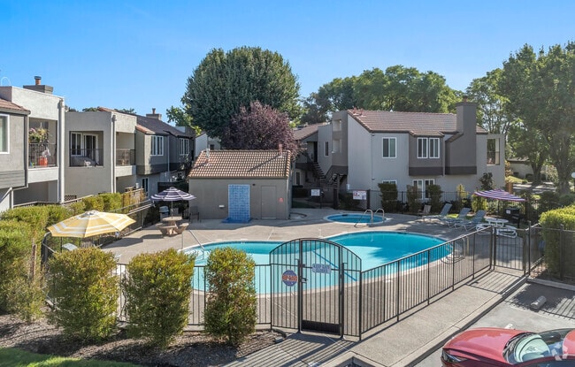 Aerial view of pool - Clipper Cove Apartments