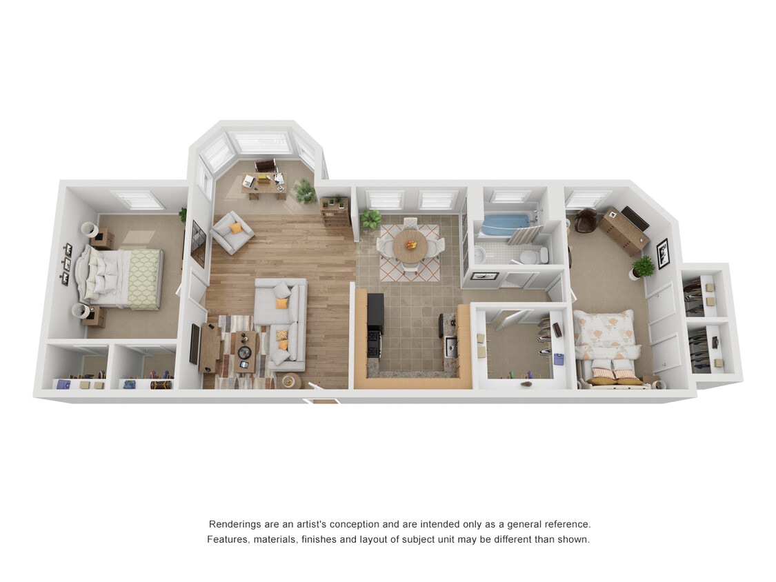 Floor Plan - 2 Bedroom/1 Bath
