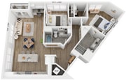 B6 floor plan Rivette Tower