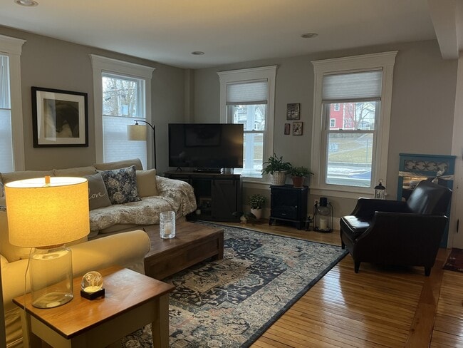 Sunny Living Room - Front Porch - 44 N Spring St Unit Front