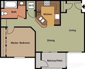 1 BR 1 BA 760