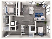 Explore this chic urban apartment with its stylish layout and modern amenities.