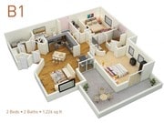 B1 sq ft 1226-1226