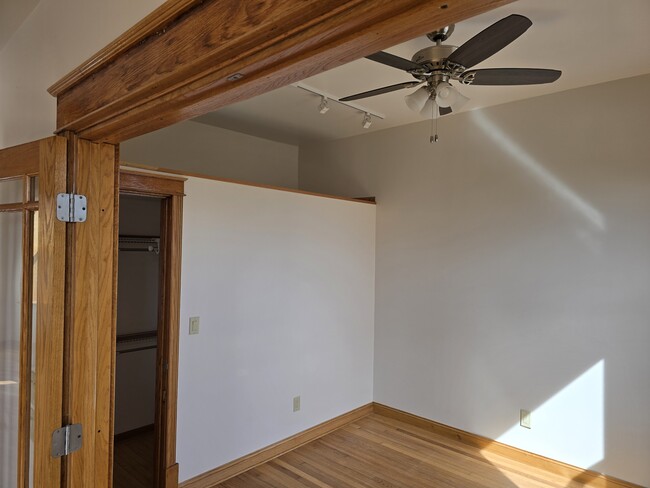 Front bedroom/office closet and overhead storage - 1204 N Kedzie Ave Unit 2