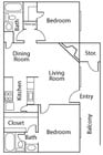 2BR/2BA