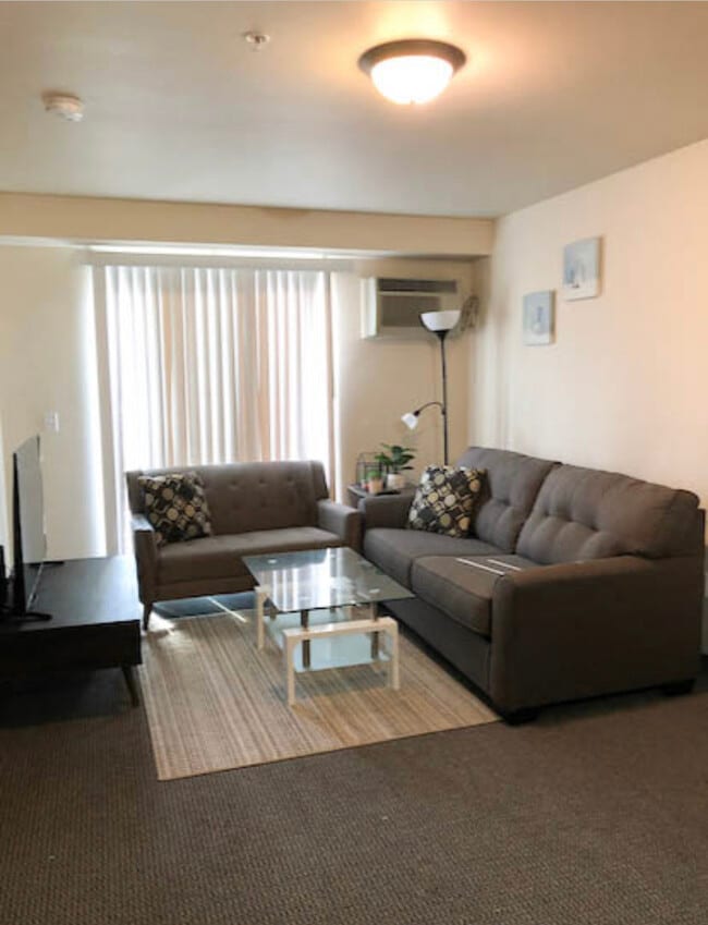 Living room with a balcony
