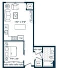 Urban One Bedroom One Bath (590 SF)
