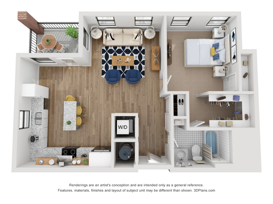 Floor Plan - 1 Bedroom