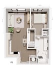 The Grandeur | A1 Juniper (1 Bedroom 1 Bath)