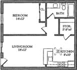 1BR/1BA
