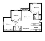 3 Bedroom, 2 Bathroom 1068 Square Feet