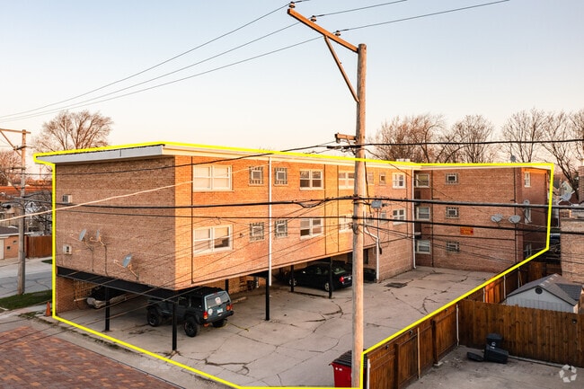 Rear of the Building and Parking - Midway 1 Apartments