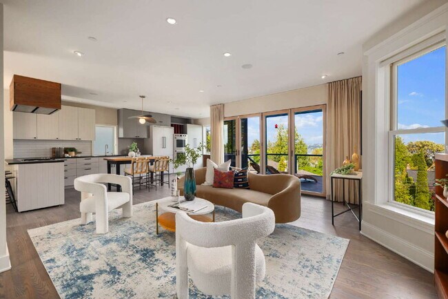 Architectural Madrona Retreat with Panoramic Lake Washington Views, Solar & Detached Office- Avai...