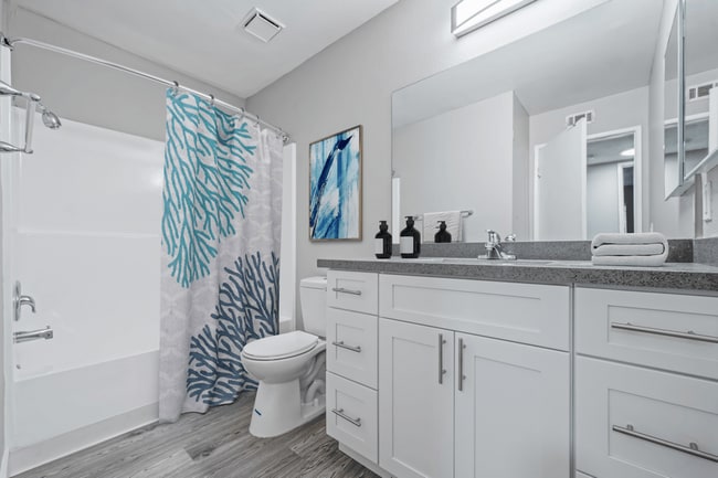 Bathrooms with Nickel Hardware