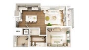 3D Floorplan - Unit A3_Scheme 1