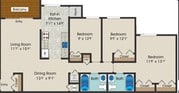 3BR/2BA
