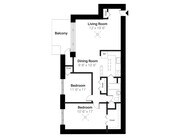 2 Bedroom, 1 Bath, 893-921 sq. ft.