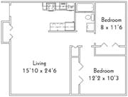 2HAB/1BA