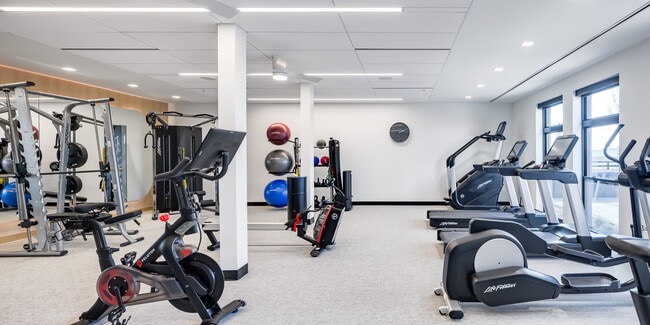 Free weights, Life Fitness Cardio & Peloton Bike