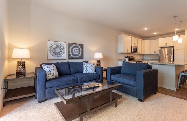 Living Area with plush new carpeting