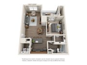 1 Bedroom, 1 Bath, 811 sq. ft.