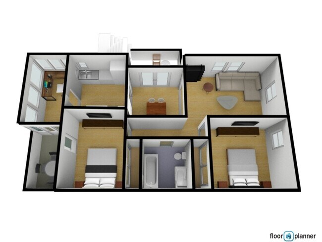 Bedrooms on each side - 3207 30th St