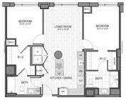 Unit 1107, 1807 Floor Plan