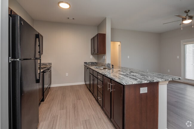 2BR, 2BA - 1,072SF - Kitchen - Buffalo Trail Apartments