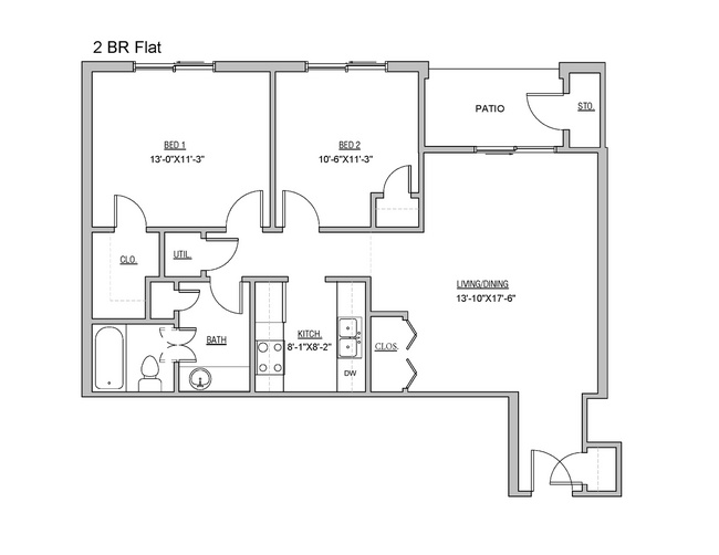 Building Photo - 2 Bedroom, 1 Bath Garden Flat Unit 271F Rental