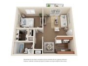 1 Bedroom / 1 Bath Tucker At Village North Floor Plan
