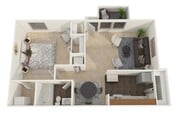 1Bdrm Garden 1Bath - 686Sqft