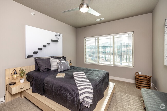 1BR Burgundy - Bedroom