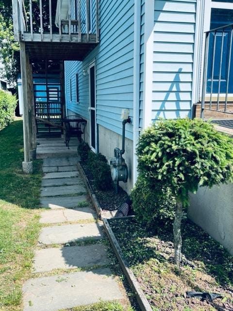 porch and entrance to apartment - 57 Dana St Apartments Unit Ground Level - No Stairs