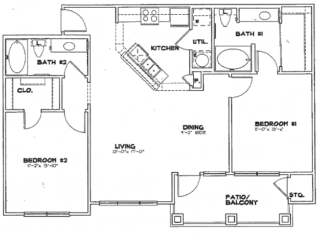 B2 - 2 bed / 2 bath - B2