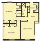 B3 - 2 Bed, 2 Bath, 1,196 sqft