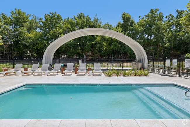 Outdoor Pool with Lounge Seating