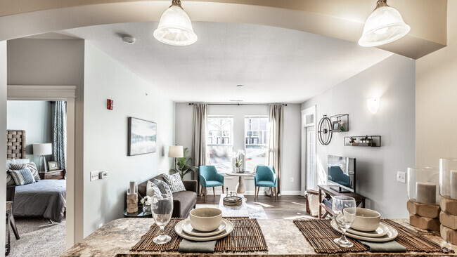 Living Room with High Ceilings - The Fort Apartments