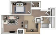 The Whittier 1B/1B 620 sq feet