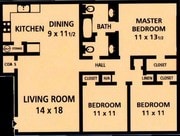 3BR/1.5BA
