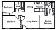 3BR/2BA
