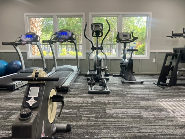 Fitness Center overlooking the Pool - Chelsea Apartments