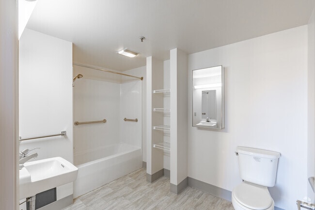 2BR, 1BA - 700SF - Bathroom - Hartford Place Senior Apartments 55+