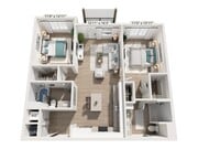 Two Bedroom Two Bath (1131 SF)