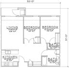2BR/1.5BA